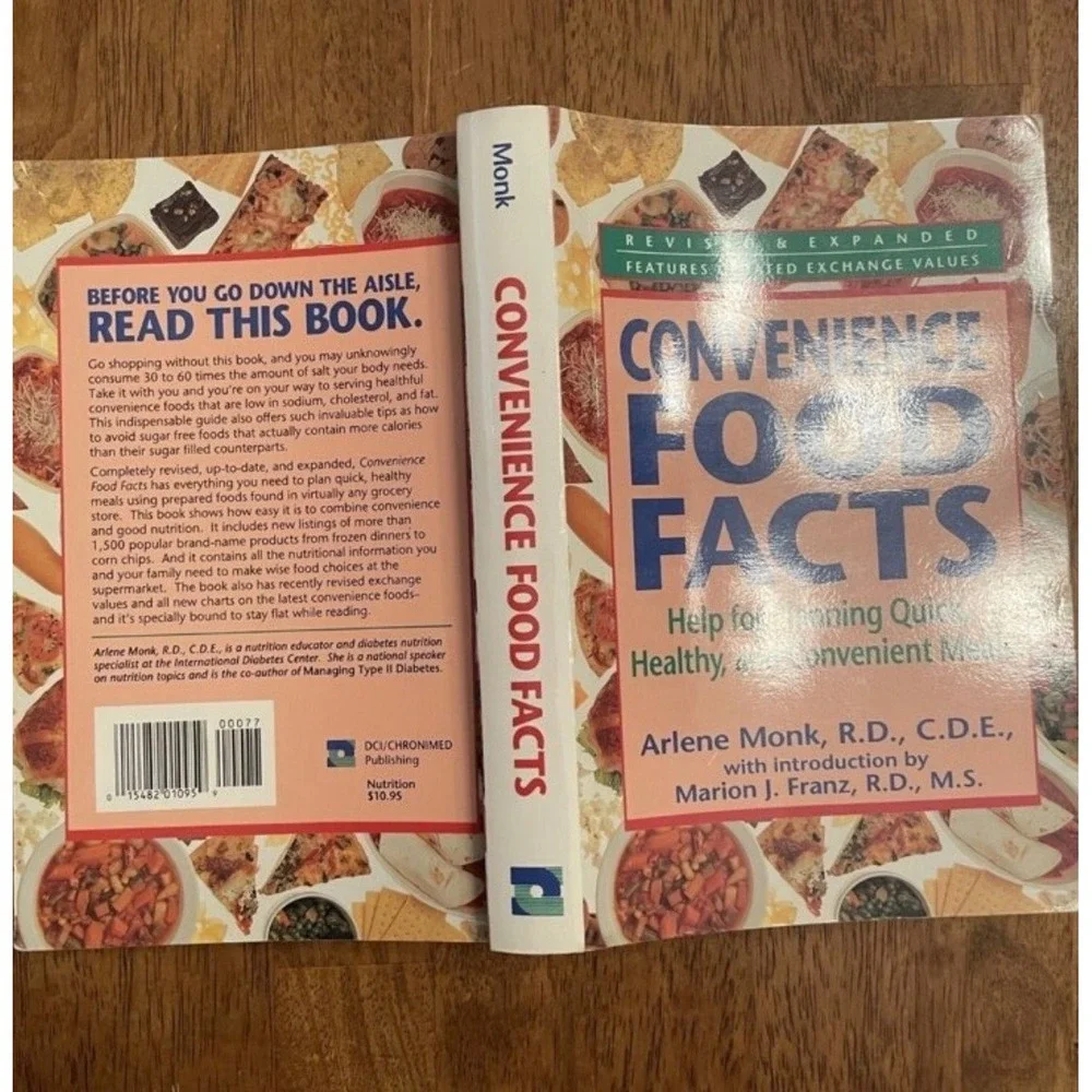 Convenience Food Facts Arlene Monk Healthy Meal Planning Guide Book Vtg 1991